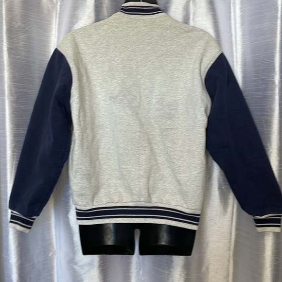 Continental Airlines Logo Lined Baseball Style Jacket Adult XL Gray Blue - Picture 4 of 9